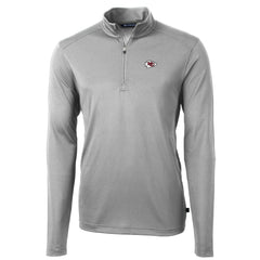 Kansas City Chiefs Cutter & Buck Big & Tall Virtue Eco Pique Quarter-Zip Pullover Jacket - Gray outlet