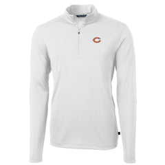 Chicago Bears Cutter & Buck Big & Tall Virtue Eco Pique Quarter-Zip Pullover Jacket - White online