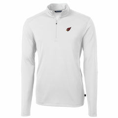 Arizona Cardinals Cutter & Buck Big & Tall Virtue Eco Pique Quarter-Zip Pullover Jacket - White for sale