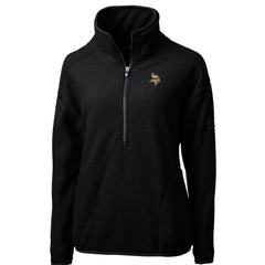 Minnesota Vikings Cutter & Buck Women's Cascade Eco Sherpa Fleece Half-Zip Pullover Jacket - Black discount