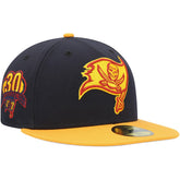 Tampa Bay Buccaneers New Era 30 Seasons 59FIFTY Fitted Hat - Navy/Gold discount
