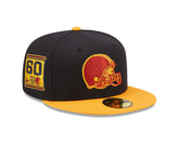 Cleveland Browns New Era 60th Anniversary 59FIFTY Fitted Hat - Navy/Gold cheap
