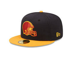Cleveland Browns New Era 60th Anniversary 59FIFTY Fitted Hat - Navy/Gold cheap