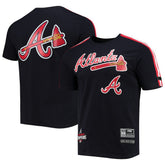 Atlanta Braves Pro Standard Taping T-Shirt - Navy/Red