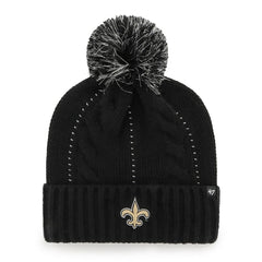 New Orleans Saints '47 Women's Bauble Cuffed Knit Hat with Pom - Black discount