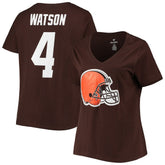 Deshaun Watson Cleveland Browns Women's Plus Size Player Name & Number V-Neck T-Shirt - Brown online