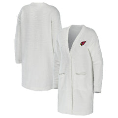 Arizona Cardinals WEAR by Erin Andrews Women's Cozy Lounge Cardigan Sweater - Cream discount