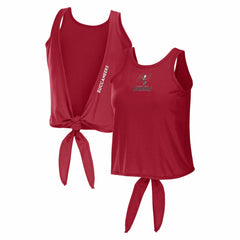 Tampa Bay Buccaneers WEAR by Erin Andrews Women's Open Back Twist Tie Tank Top - Red outlet