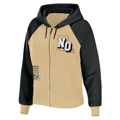 New Orleans Saints WEAR by Erin Andrews Women's Colorblock Lightweight Full-Zip Hoodie - Gold outlet