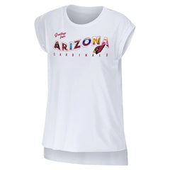 Arizona Cardinals WEAR by Erin Andrews Women's Greetings From Muscle T-Shirt - White cheap