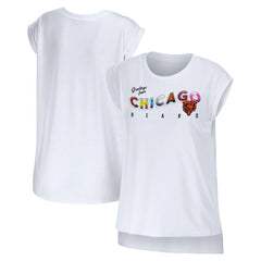 Chicago Bears WEAR by Erin Andrews Women's Greetings From Muscle T-Shirt - White outlet