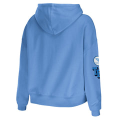 Tennessee Titans WEAR by Erin Andrews Women's Modest Cropped Pullover Hoodie - Light Blue discount