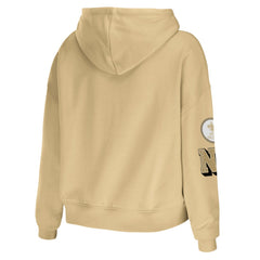 New Orleans Saints WEAR by Erin Andrews Women's Plus Size Modest Cropped Pullover Hoodie - Gold for sale