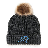 Carolina Panthers '47 Women's Meeko Cuffed Knit Hat with Pom - Black outlet