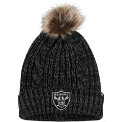 Las Vegas Raiders '47 Women's Meeko Cuffed Knit Hat with Pom - Black sale