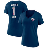 Chicago Bears Women's Plus Size Mother's Day #1 Mom V-Neck T-Shirt - Navy online