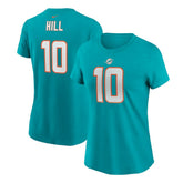 Tyreek Hill Miami Dolphins Women's Player Name & Number T-Shirt - Aqua | Nike for sale