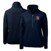 St. Louis Cardinals Cutter & Buck Women's Cascade Eco Sherpa Fleece Quarter-Zip Pullover Jacket - Navy