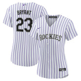 Kris Bryant Colorado Rockies Women's Replica Player Jersey - White/Purple | Nike