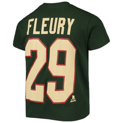 Marc-Andre Fleury Minnesota Wild Youth Player Name & Number T-Shirt Green