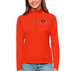 Cincinnati Bengals Antigua Women's Tribute Half-Zip Top - Orange online