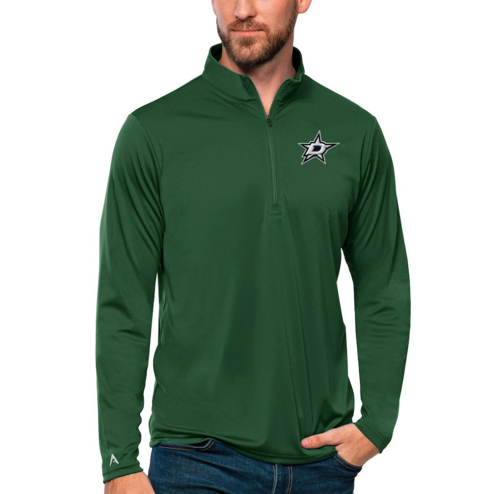 Dallas Stars Antigua Tribute Quarter-Zip Pullover Top Forest Green