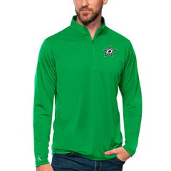 Dallas Stars Antigua Tribute Quarter-Zip Pullover Top Kelly Green