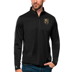 Vegas Golden Knights Antigua Tribute Quarter-Zip Pullover Top Black