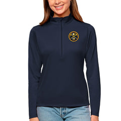 Denver Nuggets Antigua Women's Tribute Half-Zip Top sale - Navy shop