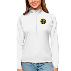 Denver Nuggets Antigua Women's Tribute Half-Zip Top sale - White shop