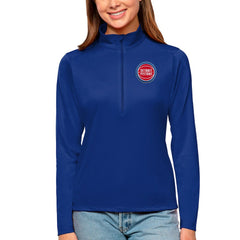 Detroit Pistons Antigua Women's Tribute Half-Zip Top sale - Blue for sale