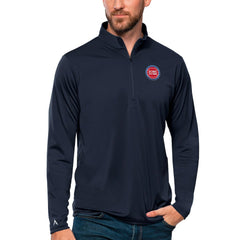 Detroit Pistons Antigua Tribute Quarter-Zip Pullover Top sale - Navy discount