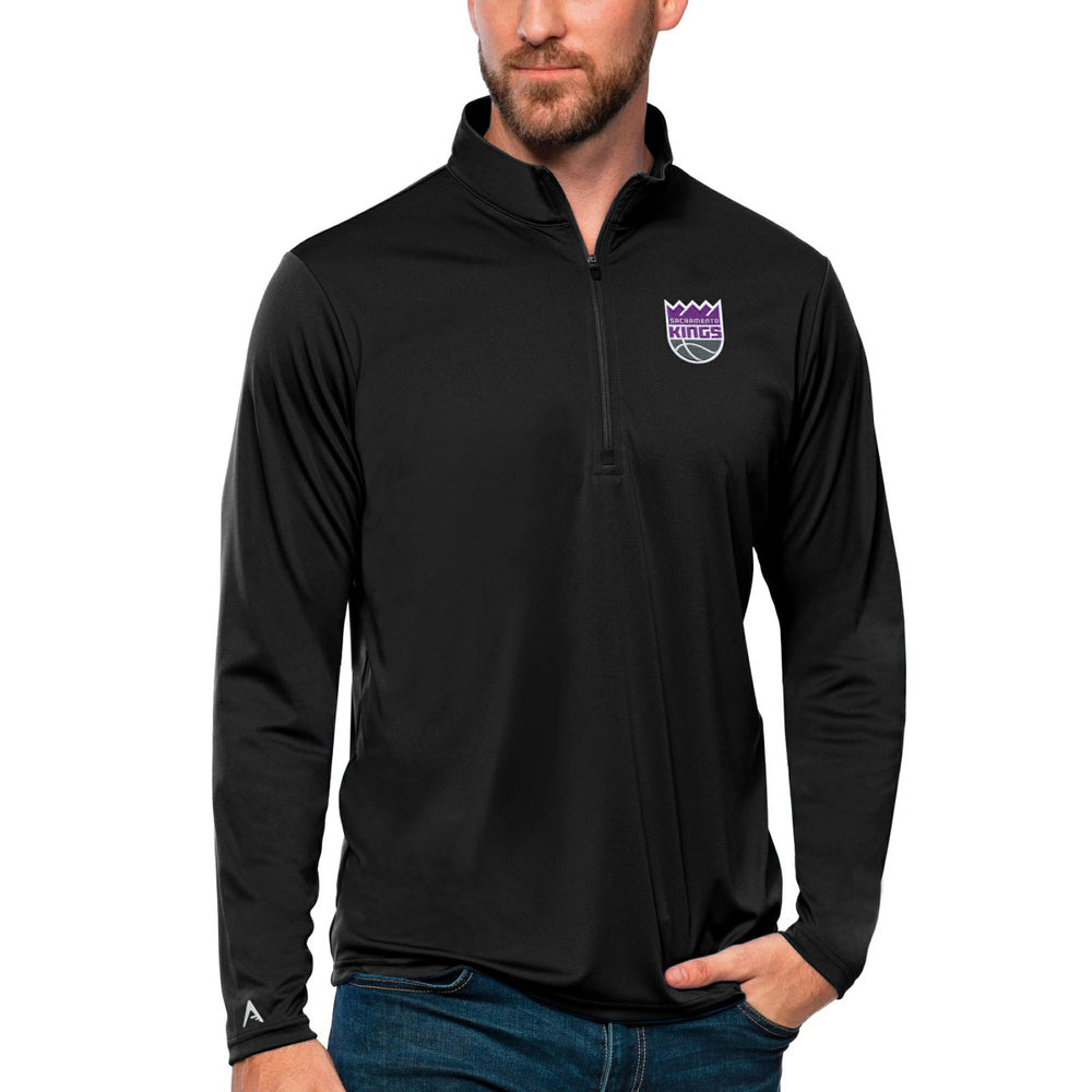 Sacramento Kings Antigua Tribute Quarter-Zip Pullover Top - Black discount