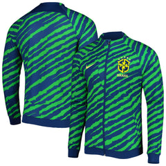 Brazil National Team 2022 Academy Pro Anthem Performance Raglan Full-Zip Jacket - Blue/Green | Nike shop