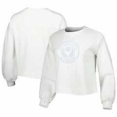 Golden State Warriors Lusso Women's Lola Ball and Chain Pullover Sweatshirt sale - White discount