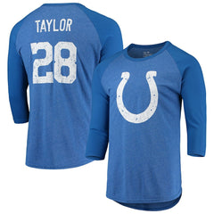 Jonathan Taylor Indianapolis Colts Majestic Threads Name & Number Team Colorway Tri-Blend 3/4 Raglan Sleeve Player T-Shirt - Royal sale