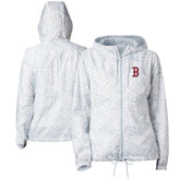 Boston Red Sox Women's Flash Forward Full-Zip Windbreaker Jacket - Gray | Columbia