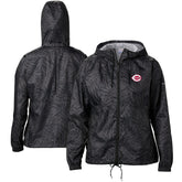 Cincinnati Reds Women's Flash Forward Full-Zip Windbreaker Jacket - Black | Columbia