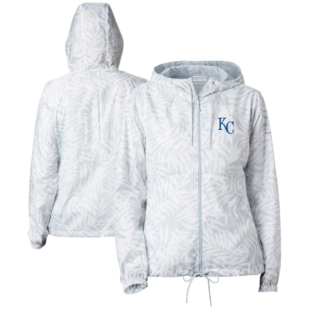 Kansas City Royals Women's Flash Forward Full-Zip Windbreaker Jacket - White | Columbia