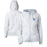 Los Angeles Dodgers Women's Flash Forward Full-Zip Windbreaker Jacket - White | Columbia
