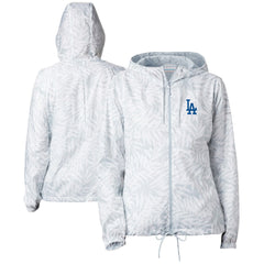 Los Angeles Dodgers Women's Flash Forward Full-Zip Windbreaker Jacket - White | Columbia