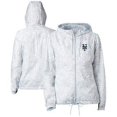 New York Mets Women's Flash Forward Full-Zip Windbreaker Jacket - Gray | Columbia