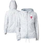 Philadelphia Phillies Women's Flash Forward Full-Zip Windbreaker Jacket - Gray | Columbia
