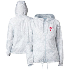 Philadelphia Phillies Women's Flash Forward Full-Zip Windbreaker Jacket - Gray | Columbia