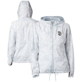San Diego Padres Women's Flash Forward Full-Zip Windbreaker Jacket - Gray | Columbia