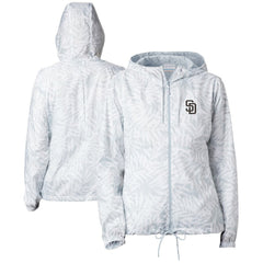 San Diego Padres Women's Flash Forward Full-Zip Windbreaker Jacket - Gray | Columbia