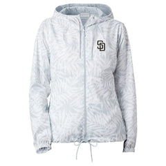 San Diego Padres Women's Flash Forward Full-Zip Windbreaker Jacket - Gray | Columbia
