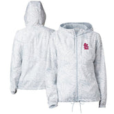 St. Louis Cardinals Women's Flash Forward Full-Zip Windbreaker Jacket - Gray | Columbia