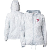 Washington Nationals Women's Flash Forward Full-Zip Windbreaker Jacket - Gray | Columbia