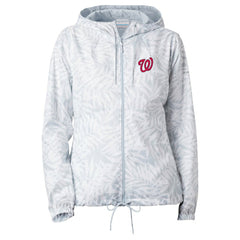 Washington Nationals Women's Flash Forward Full-Zip Windbreaker Jacket - Gray | Columbia